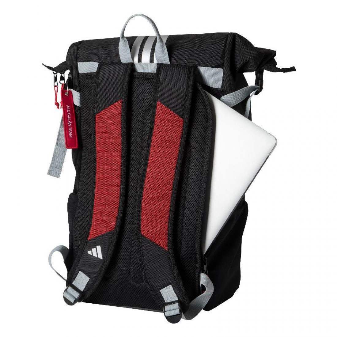 Mochila Adidas Ale Galan Multigame 3.4 Negro Rojo - Imagen 5