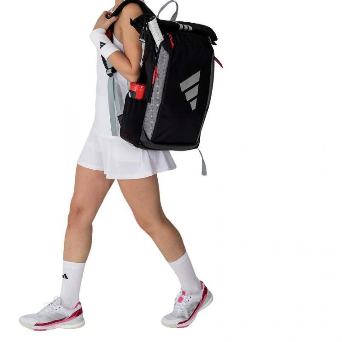 Mochila Adidas Ale Galan Multigame 3.4 Negro Rojo - Imagen 7