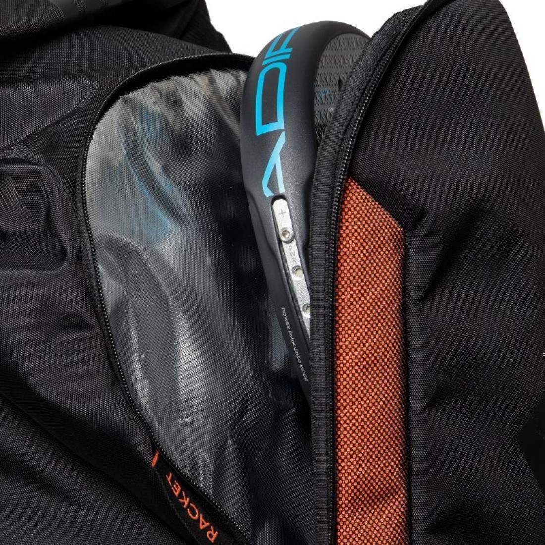 Mochila Adidas Multigame 3.4 Negro Naranja - Imagen 6