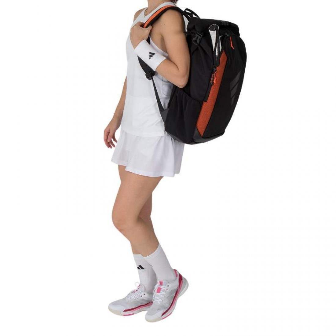 Mochila Adidas Multigame 3.4 Negro Naranja - Imagen 7