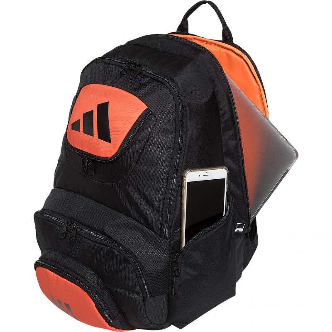 Mochila Adidas Protour 3.2 Negro Naranja - Imagen 5