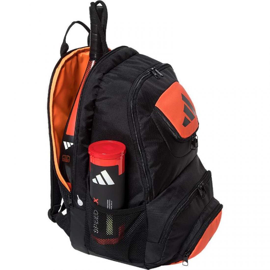 Mochila Adidas Protour 3.2 Negro Naranja - Imagen 6