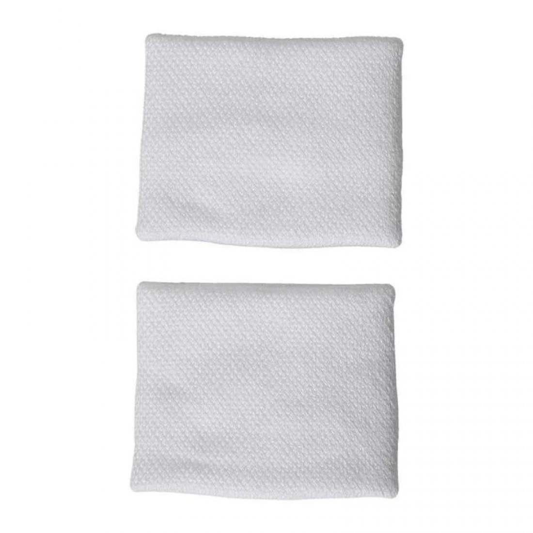 Munequeras Adidas Cortas Blanco Negro 2 Unidades - Imagen 2