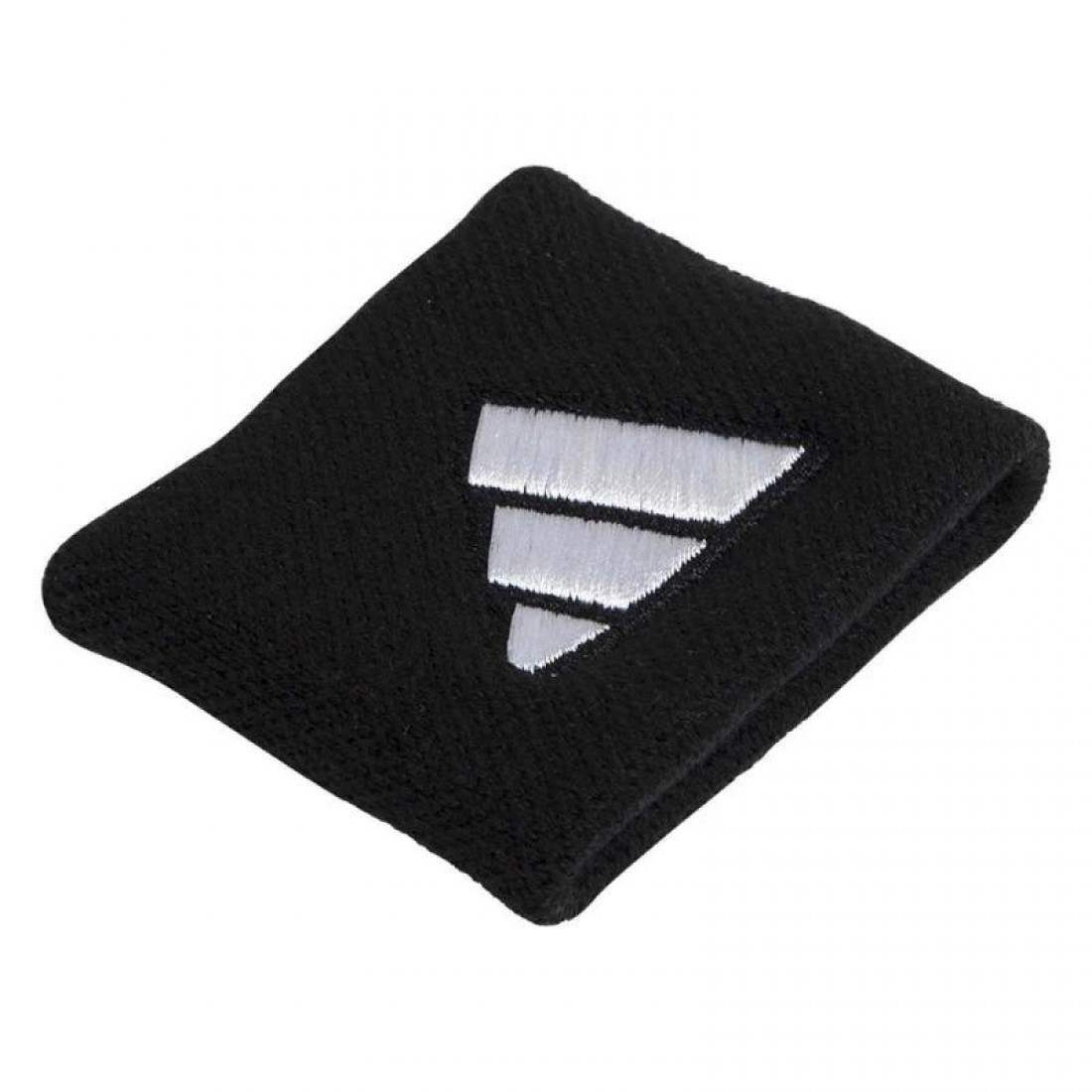 Munequeras Adidas Cortas Negro Blanco 2 Unidades - Imagen 3