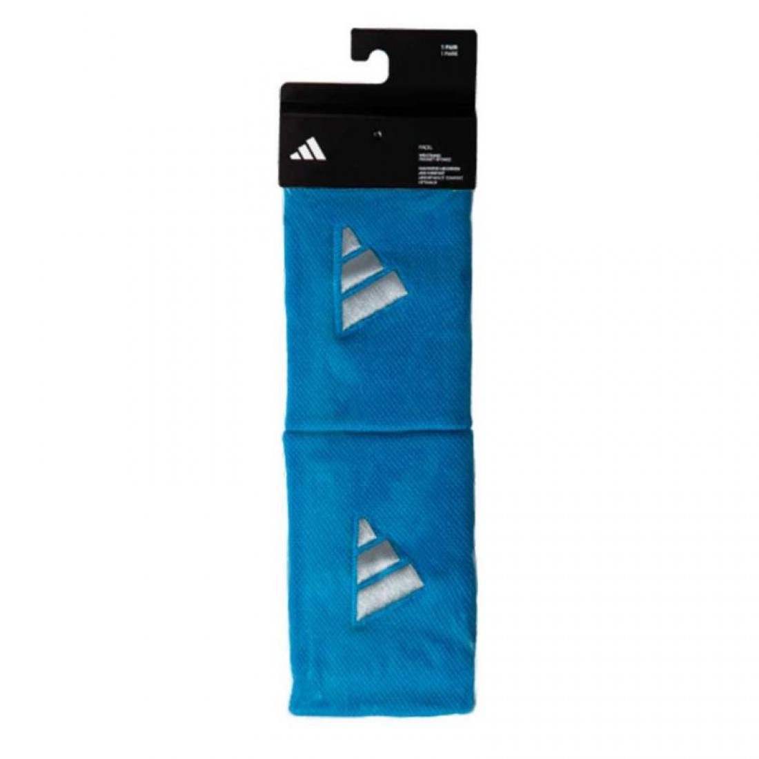 Munequeras Adidas Largas Azul Gris 2 Unidades - Imagen 4