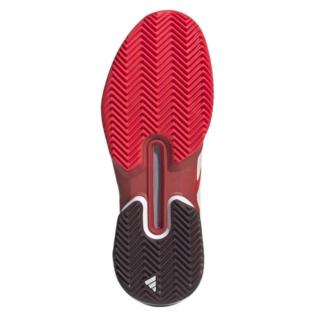 Zapatillas Adidas Adizero Ubersonic 5 Clay Rojo Blanco - Imagen 2