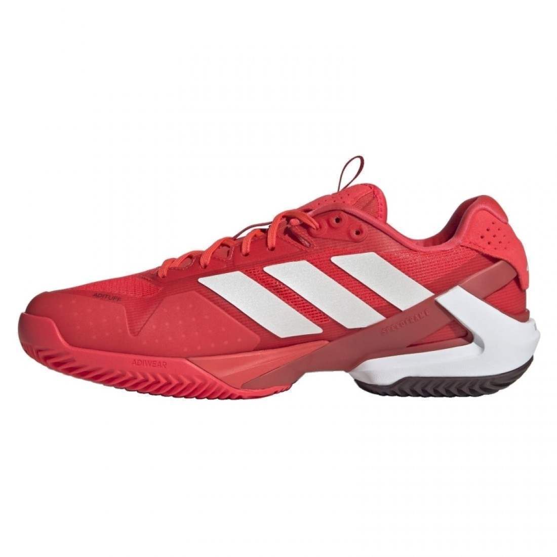 Zapatillas Adidas Adizero Ubersonic 5 Clay Rojo Blanco - Imagen 3