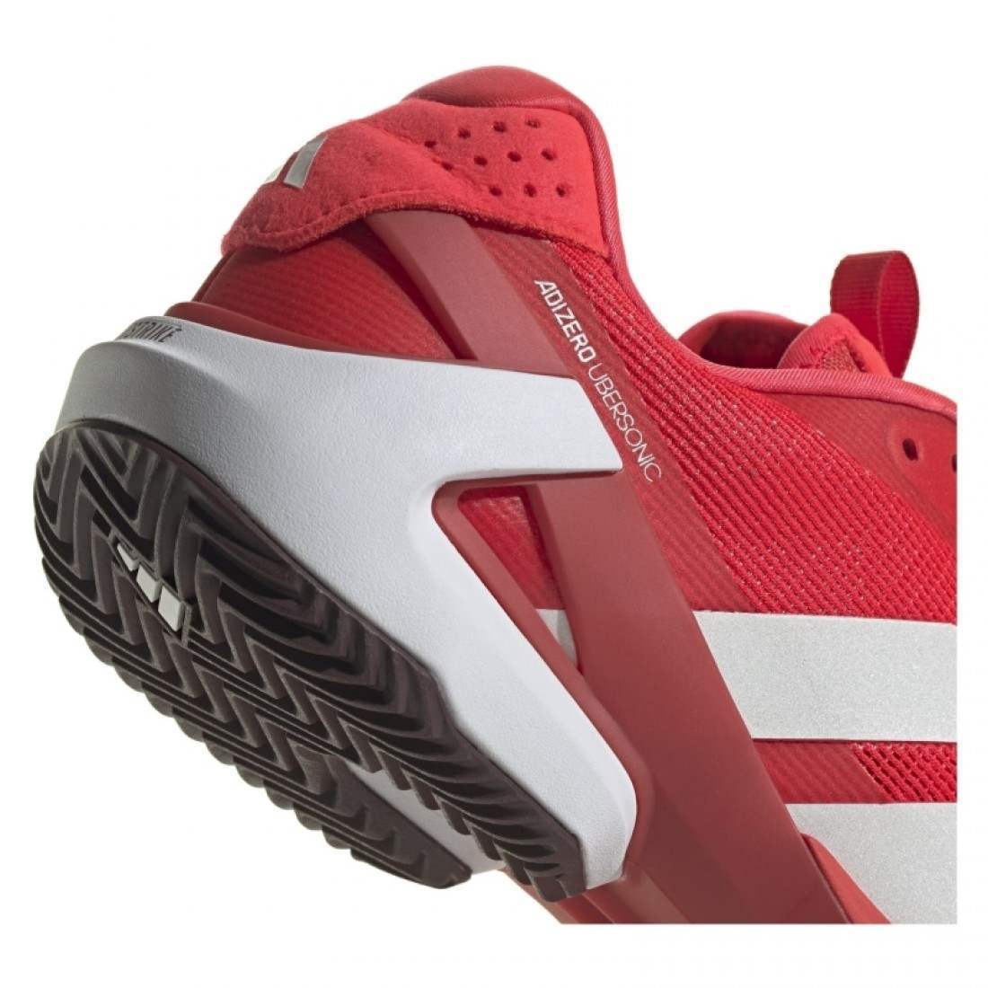 Zapatillas Adidas Adizero Ubersonic 5 Clay Rojo Blanco - Imagen 8