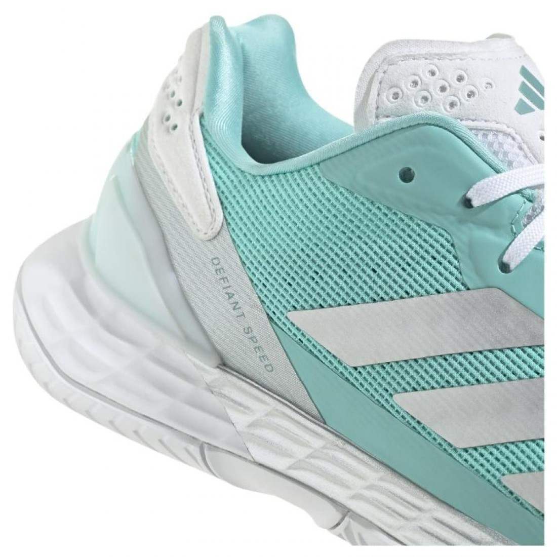 Zapatillas Adidas Defiant Speed 2 Azul Aqua Plata Mujer - Imagen 4