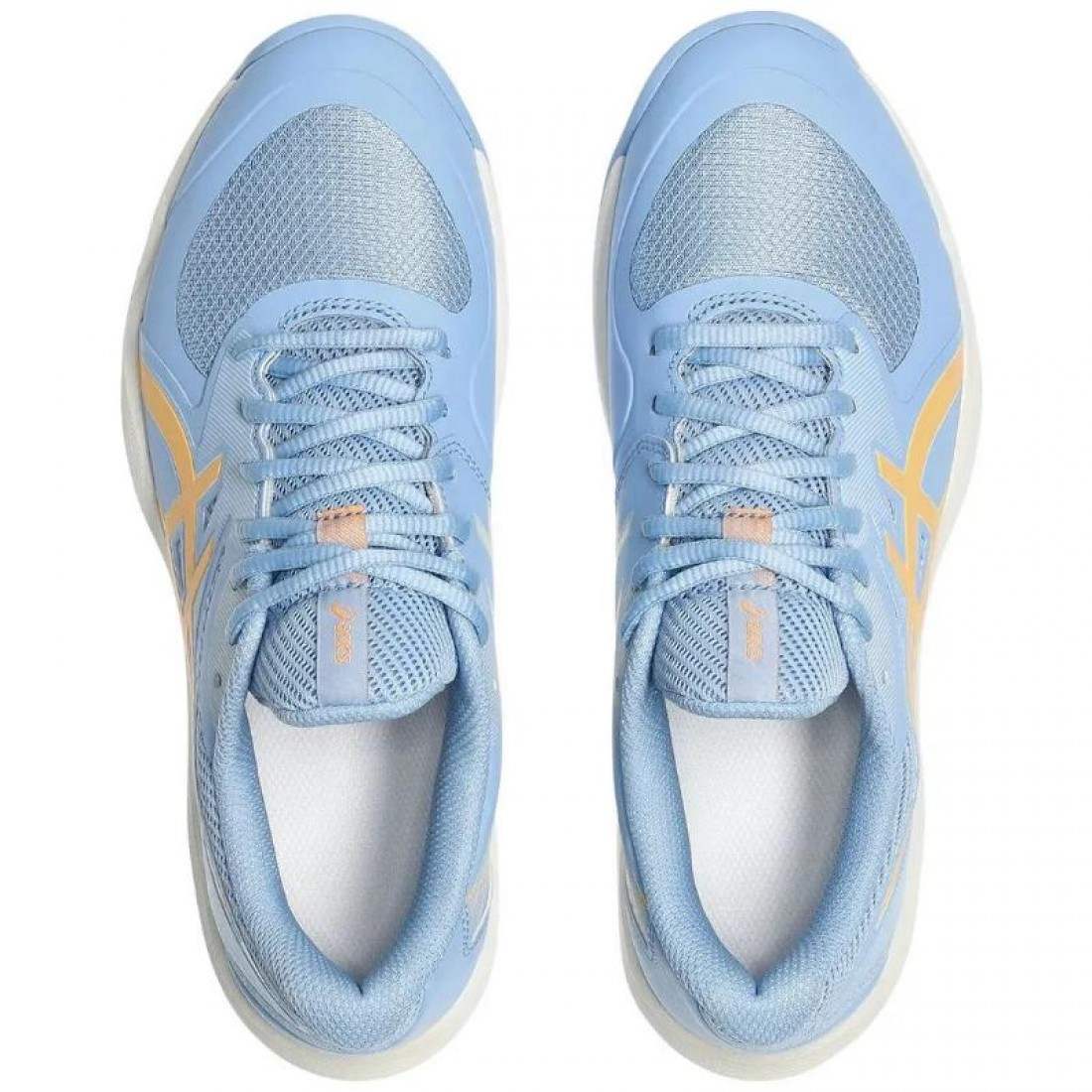 Zapatillas Asics Game FF Padel Azul Stone Naranja Mujer - Imagen 5