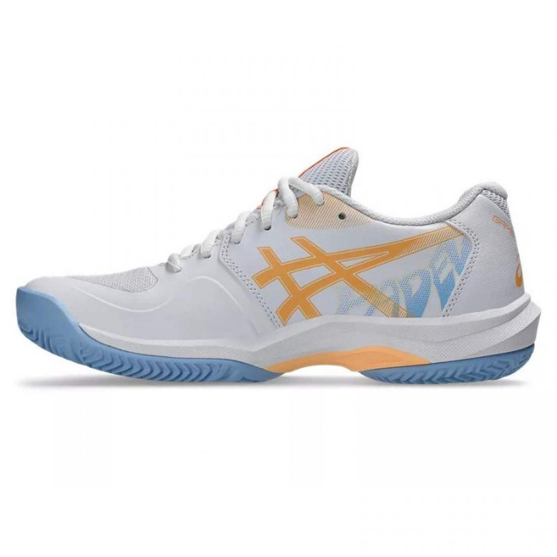 Zapatillas Asics Game FF Padel Blanco Naranja Mujer - Imagen 3