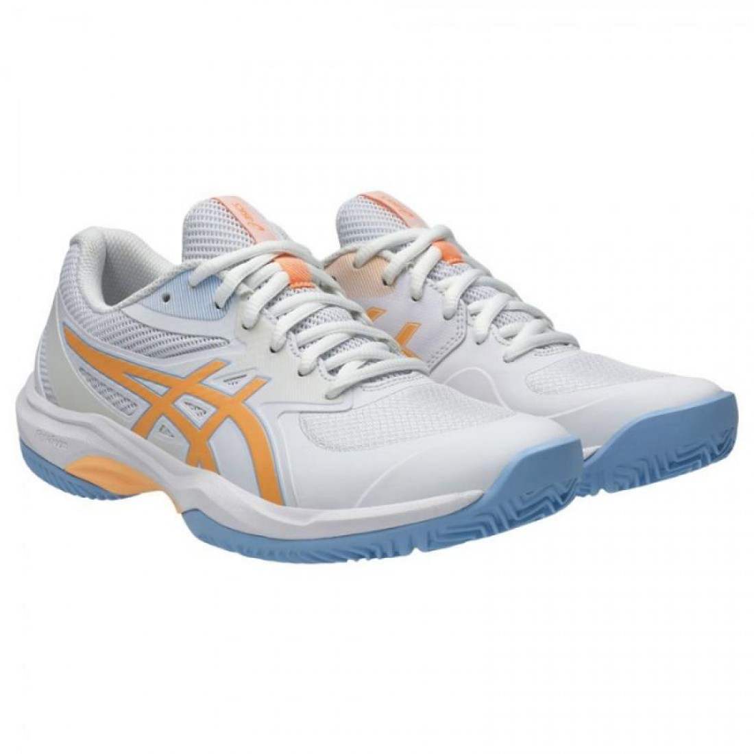 Zapatillas Asics Game FF Padel Blanco Naranja Mujer - Imagen 4