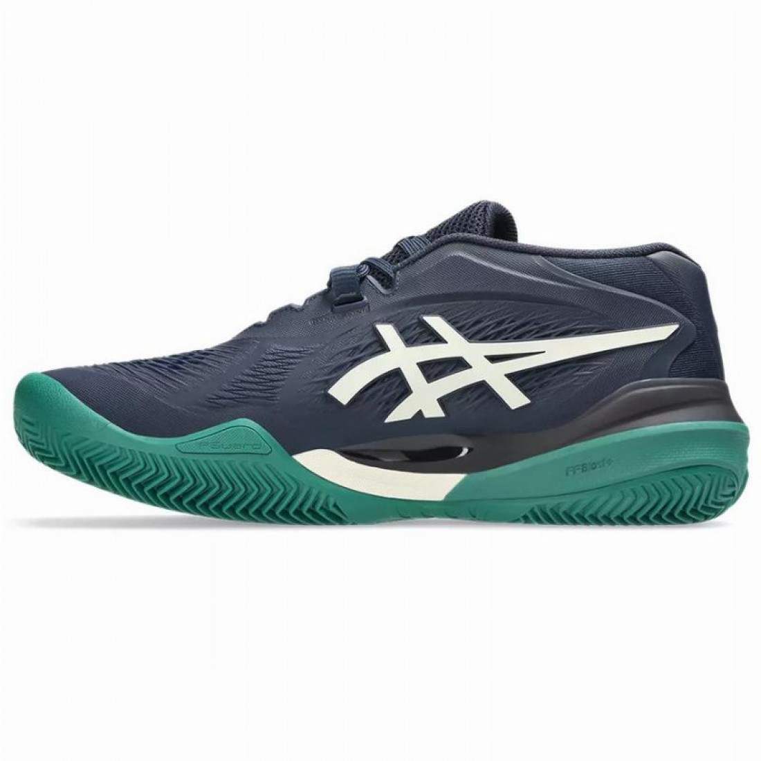 Zapatillas Asics Gel Resolution X Clay Azul Medianoche Crema - Imagen 3