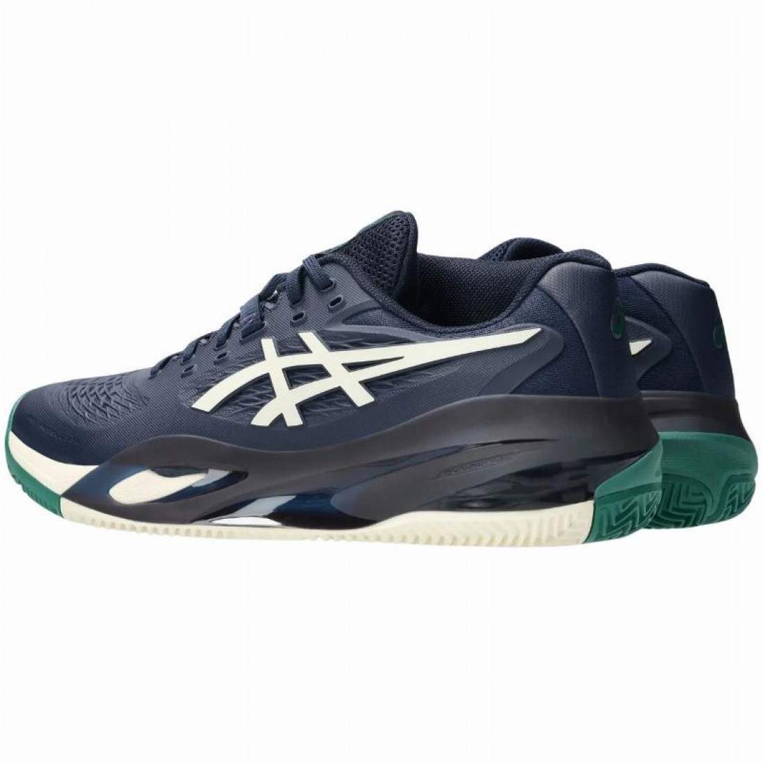 Zapatillas Asics Gel Resolution X Clay Azul Medianoche Crema - Imagen 5