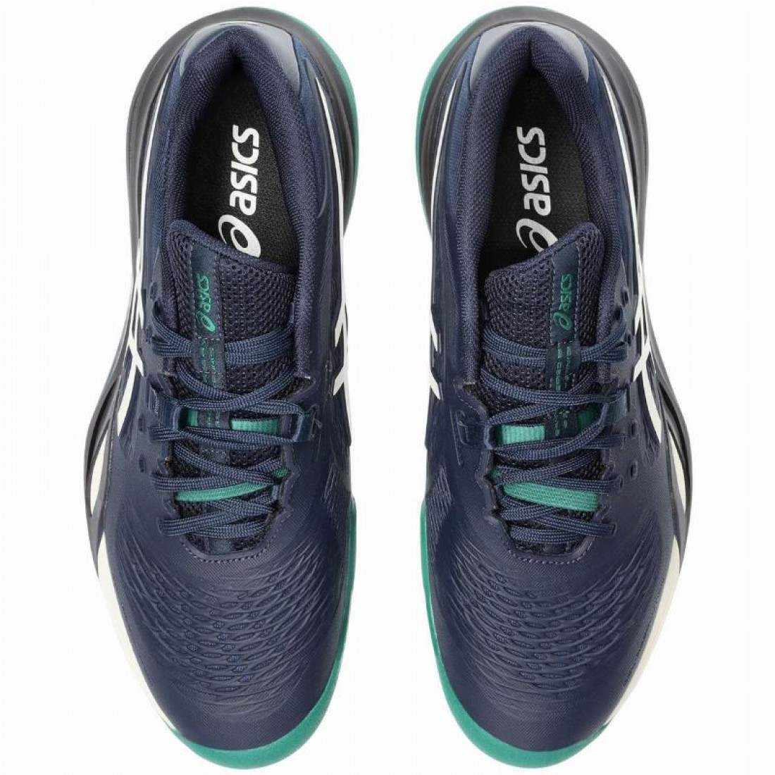 Zapatillas Asics Gel Resolution X Clay Azul Medianoche Crema - Imagen 6