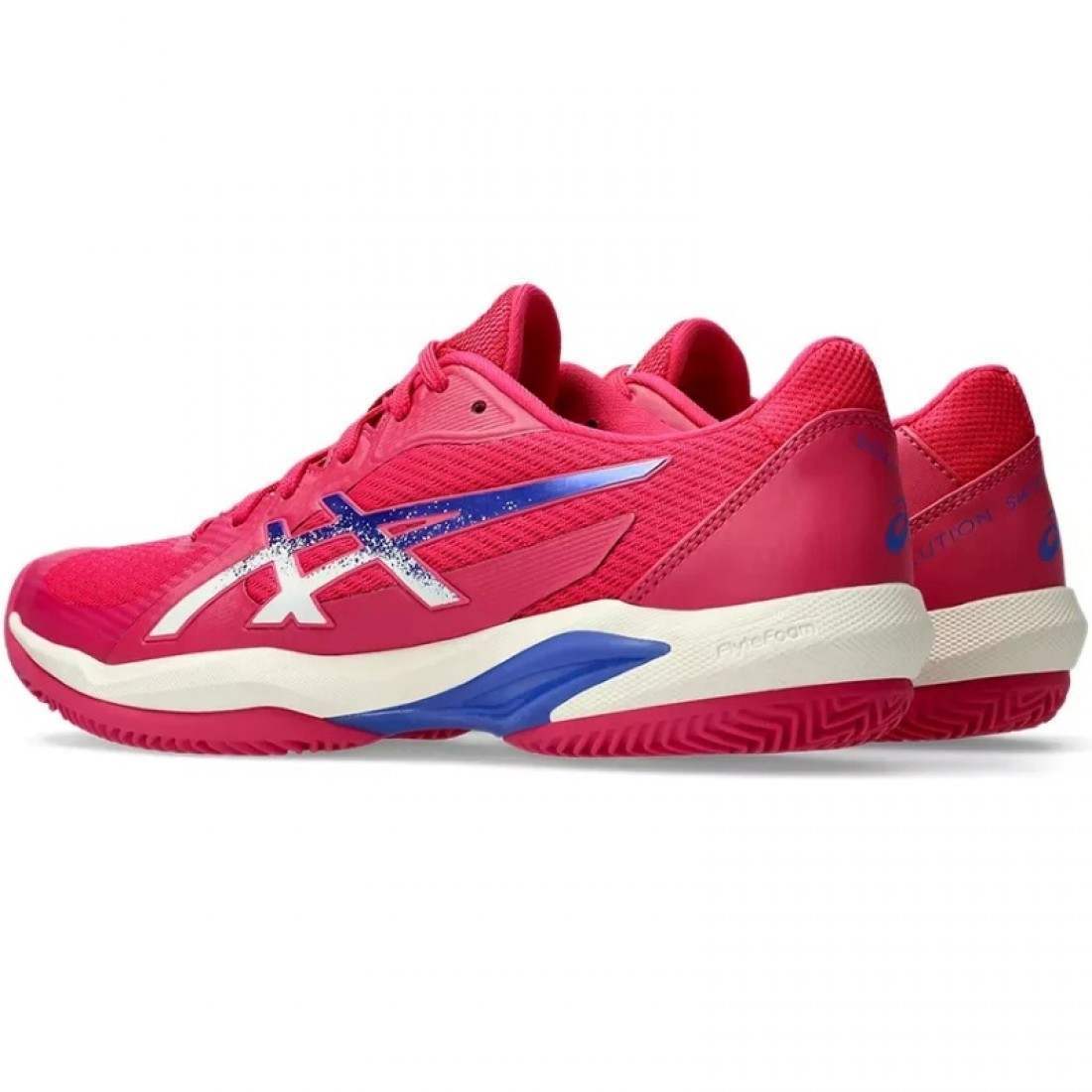 Zapatillas Asics Solution Swift FF 2 Clay Rosa Azul Cobalto Mujer - Imagen 7