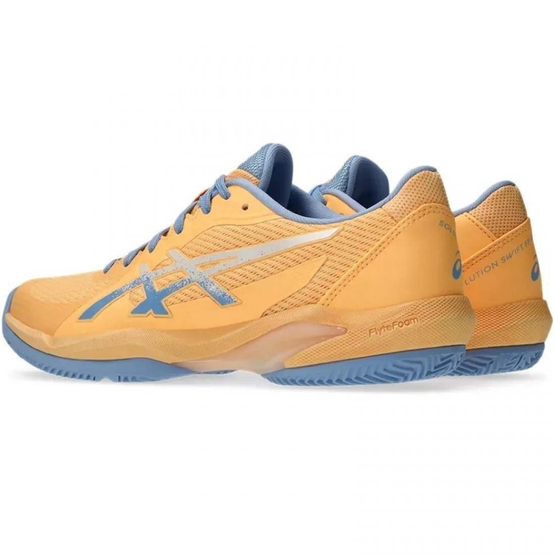 Zapatillas Asics Solution Swift FF 2 Padel Naranja Crema Mujer - Imagen 7