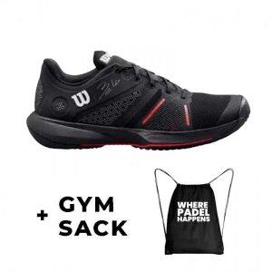 Zapatillas Wilson Bela Pro Negro Rojo Amapola