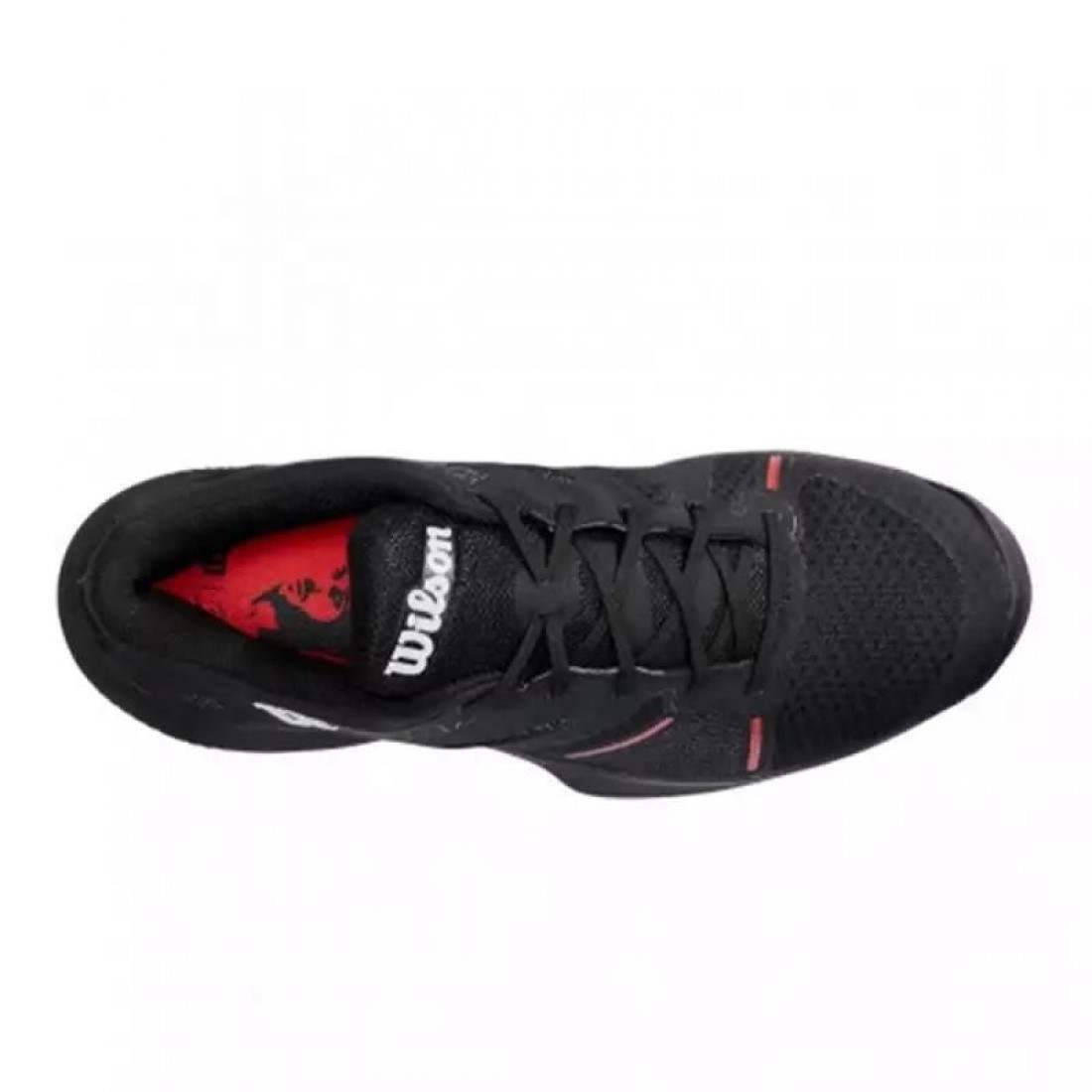 Zapatillas Wilson Bela Pro Negro Rojo Amapola - Imagen 3