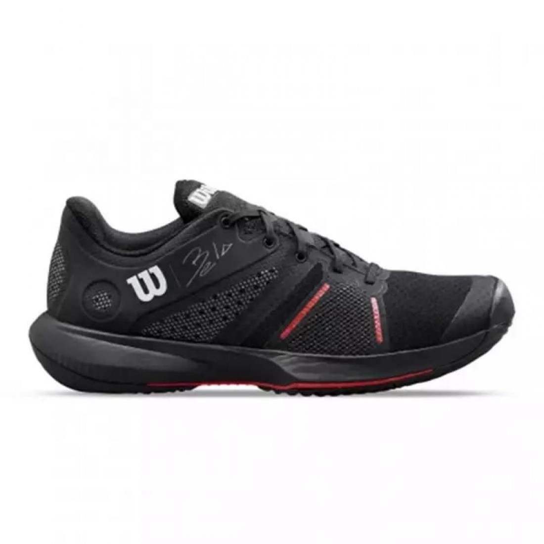 Zapatillas Wilson Bela Pro Negro Rojo Amapola - Imagen 6