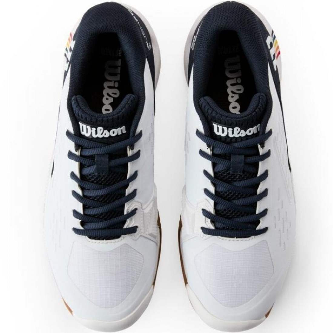 Zapatillas Wilson Rush Pro Ace Clay Blanco Azul Marino - Imagen 4